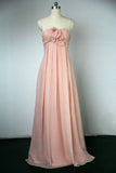 Pink sweet tulle tube top three-dimensional flower decoration long prom evening dress bridesmaid dress custom high quality HZ1023