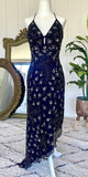 Black gorgeous vintage shiny exquisite beaded gemstone spaghetti straps long elegant tulle ball gown evening dress party dress HZ1023