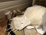 White Sparkly Sweet Cute Elegant Midi/Short Tulle Sequin Homecoming Dress Evening Dress Birthday Party Dress Prom Dress Prom Dress HZ1023