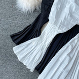 Unique V Neck Long Sleeve Dress Fashion Dress HZ1023