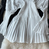 Unique V Neck Long Sleeve Dress Fashion Dress HZ1023