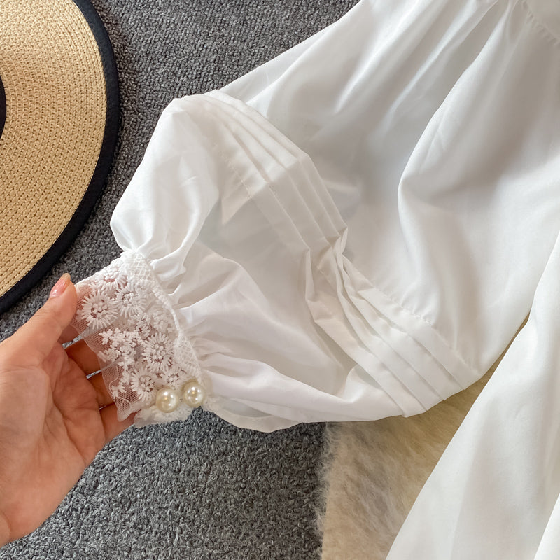 Sweet Lace Long Sleeve Dress Fashion Dress HZ1023