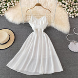 Cute Satin Short Dress A Line Fashion Dress HZ1023