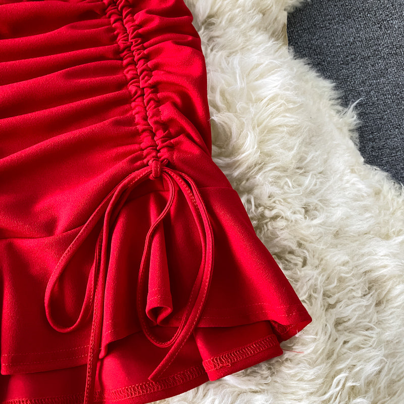 Sexy V Neck Short Dress Fashion Dress HZ1023