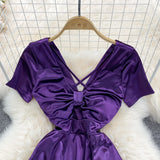 Sexy Bow Short A Line Dress Fashion Dress HZ1023