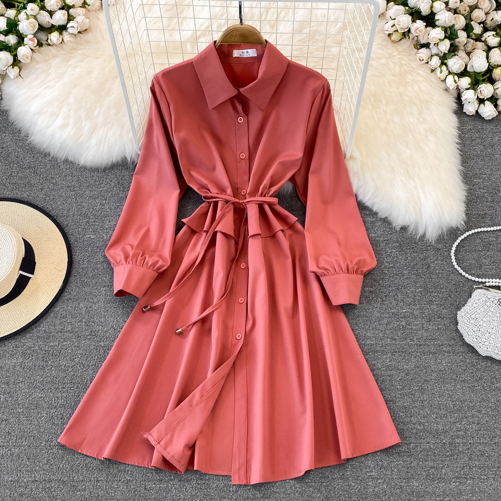 Cute A Line Shirt Dress Fashion Girl Dress HZ1023