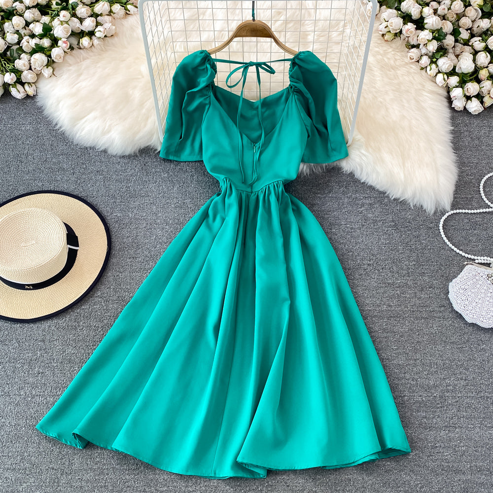 Cute Bow A Line Short Dress HZ1023