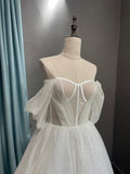 White Sparkly Prom Dresses Party dress Wedding Dress HZ1023