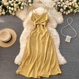 Cute Satin Short A Line Dress Fashion Dress HZ1023