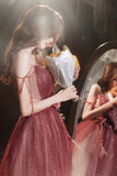 Stylish tulle long A line prom dress evening dress HZ1023