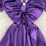 Sexy Bow Short A Line Dress Fashion Dress HZ1023