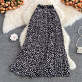 The new Korean version of high waist, slim and versatile A-line skirt HZ1023