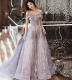 Shiny tulle sequins long prom dress evening dress HZ1023