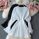 Unique V Neck Long Sleeve Dress Fashion Dress HZ1023