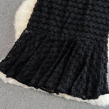 High waist, thin, medium and long, knee length lace fishtail skirt, female HZ1023