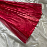 Red shiny exquisite elegant beaded fashion strap long chiffon ball gown, evening dress, party dress HZ1023