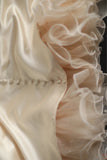 Champagne Delicate Pearl Beads Fashion Short Tulle Satin Princess Dress Wedding Dress Homecoming Dress Birthday Party Dress Cocktail Party Dress Evening Dress Prom Dress Evening Dress HZ1023