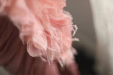 Pink elegant unique long tulle bias cut irregular pleated fishtail ball gown dinner party evening dress wedding adult ceremony birthday party HZ1023