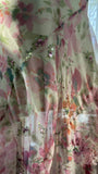 Pink gorgeous fashion elegant vintage floral exquisite beading long chiffon ball gown evening dress birthday party dress prom dress HZ1023