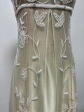 Champagne color gorgeous retro gradient exquisite beaded long elegant tulle ball gown evening dress party dress prom dress HZ1023
