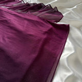 Purple Shiny Elegant Fashion Gradient Strap Long Tulle Ball Gown Evening Dress HZ1023