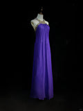 Purple Vintage Fashion Elegant Exquisite Gem Rhinestone Beading Long Floor Length Tulle Ball Gown Evening Dress Party Dress Prom Dress HZ1023