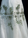 Light Green Spring Summer New Style Retro Fashion Elegant Exquisite Rhinestone Beads Floral Short Tulle Homecoming Dress Birthday Party Dress Prom Dress Evening Dress Prom Dress HZ1023