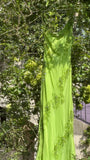 Green gorgeous fashion one shoulder elegant vintage exquisite beaded long chiffon ball gown evening dress birthday party dress prom dress HZ1023