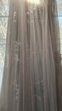 Gray Purple Romantic Fashion Elegant Exquisite Lace Floral Applique Long Tulle Fairy Ball Gown Evening Dress Birthday/Wedding Guest/Holiday Party Dress Prom Dress Valentine's Day Date Dress Bridesmaid Dress HZ1023