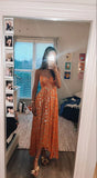 Orange New Arrival Fashion A-Line Long Elegant Prom dress Evening Dress Party Dress HZ1023