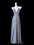 Purple Fashion Shiny Elegant Spaghetti Strap Floor Length Long Sequined Ball Gown Evening Dress Party Dress Prom Dress HZ1023