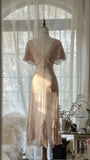 Light Pink Romantic Gorgeous Exquisite Elegant Beaded Long Chiffon Evening Dress Prom Dress Prom Dress Birthday Vacation Party Dress HZ1023