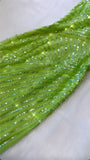 Green gorgeous fashion exquisite beaded spaghetti straps long tulle ball gown evening dress party dress HZ1023