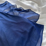 Dark blue shiny elegant exquisite beaded long chiffon prom dress, evening dress, party dress, graduation dress HZ1023