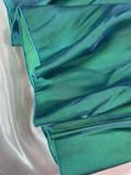 Green gradient fashion simple long elegant satin ball gown evening dress party dress HZ1023