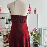Burgundy Vintage Shiny Fashion Stunning Elegant Long Chiffon Tulle Cute Sweet Prom Dress Evening Gown Birthday Party Dress Prom Dress Graduation Dress HZ1023