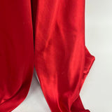 Red beautiful elegant fashion exquisite beaded spaghetti straps long satin slit prom dress ball gown evening dress party dress HZ1023