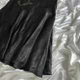????Black Vintage Glam Rock Unique Fashion Beautiful Elegant Exquisite Gold Stud Beads Long Satin Ball Gown Evening Gown Birthday Party Dress Prom Dark Fairy/Black Swan HZ1023