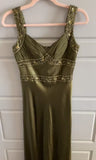 Olive Green Vintage Fashion Elegant Beading Bodycon Long Prom Gown Evening Dress Party Dress HZ1023