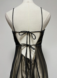 Gorgeous Vintage Ombre Beaded Long Tulle Satin Ball Gown Evening Dress Party Dress HZ1023