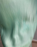 Green Vintage Fashion Beaded Spaghetti Straps Long satin Formal Prom Dress, Evening Dress, Party Dress HZ1023