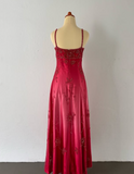 Pink Gorgeous Vintage Fashion Elegant Exquisite Beading Long Tulle Satin Ball Gown Evening Dress Party Dress Prom Dress HZ1023