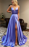 V-neck Simple Long Prom Dresses,Formal Dresses HZ1023