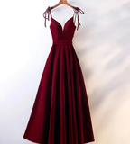 Beautiful Velvet Party Dress, Straps Long Prom Dress HZ1023