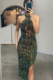Elegant Halter Mermaid Prom Sequins Dress Online HZ1023