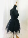 Sexy Tulle Straps Little Black Dress, Mini Women Dress HZ1023
