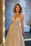 Straps Sweetheart Glittering Prom Dress HZ1023