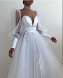 Lizakosht A line Evening Dress Promdress Short Simple Evening Gown Long Sleeves Robe De Soiree Formal Party Dresses Custom made HZ1023