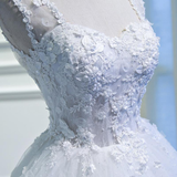 Simple Sweetheart White Lace up Beads Lace Appliques Tulle Straps Homecoming Dresses HZ1023