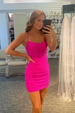 Sparkles Tight Royal Blue Short Homecoming Dress HZ1023